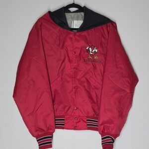 Vtg Louisville Cardinals Jacket Stadium Coat Bomber 80s Mens XL Nylon Cape Back
